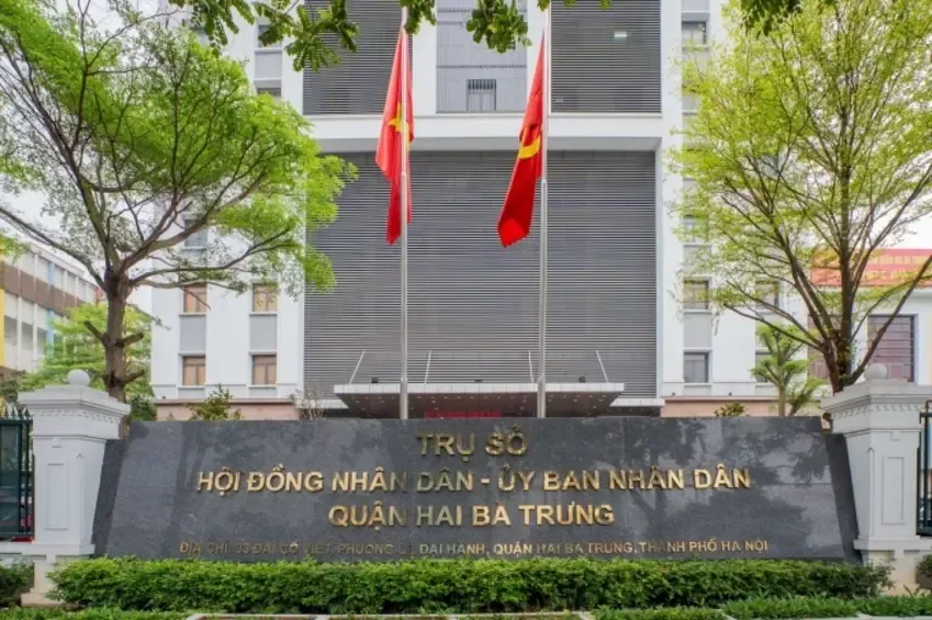 Trụ sở quận Hai Bà Trưng Ảnh: Hoàng Giang